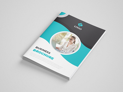 Bi-fold Business Brochure Design Template annual book booklet business company corporate document layout marketing modern page template