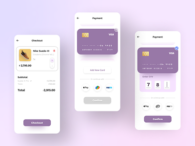 Payment / Checkout Screens design interface typography ui user interface ux