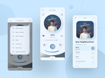 Music Player App - Neumorphism app design design interface music music player music player app typography ui user interface