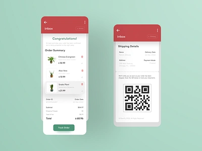 Email Receipt - PlantiFy app design dailyui dailyui17 design email email receipt typography ui user interface ux