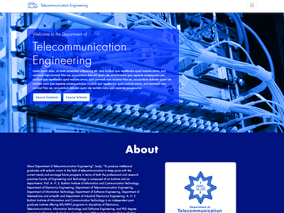 Web Design for Department of Telecommunication Engineering.