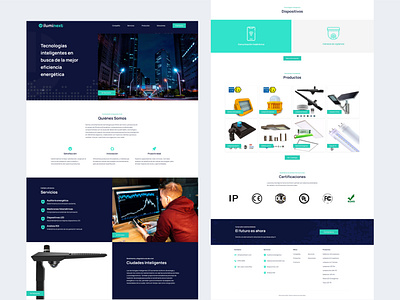 Iluminext: Responsive loT Product Website design ui web