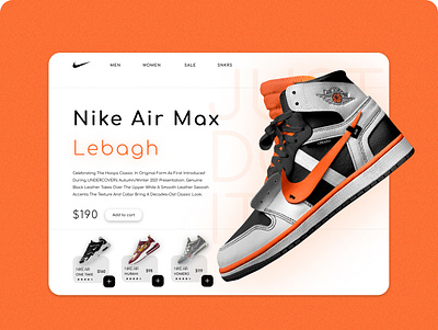Nike UX Design landingpage nike practice ui ux webart websitedesign