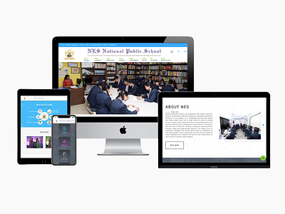 NES National Public School Website Portal branding ui ux