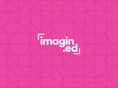 Imagin.ed logo brand design branding design education graphic design learning design logo logotype online learning pink type typography vector
