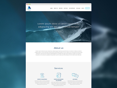 Financial services landing page design corporate design financial flat gradient graphic design landing page ui web web design