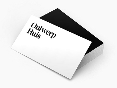 Ontwerp Huis logo + business cards branding business card design graphic design logo logo design logotype minimal mono stationery typography