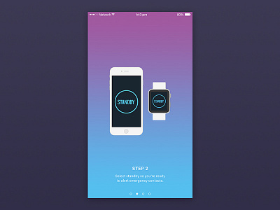 Fearless iPhone app onboarding app walk through gradient graphic design ios iphone onboarding ui ui design walkthrough