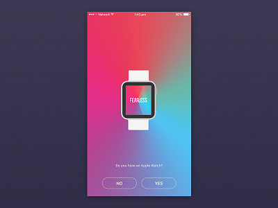 Fearless iPhone app onboarding app walk through gradient graphic design ios iphone onboarding ui ui design walkthrough