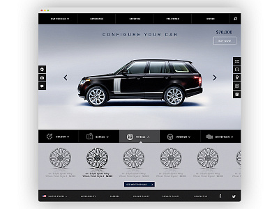 Land Rover UI car graphic design land rover ui ui design user interface ux web web design website