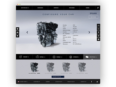 Land Rover UI car graphic design land rover ui ui design user interface ux web web design website