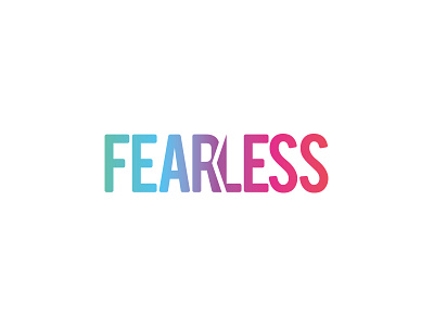 Fearless logo branding design gradient lettering logo design app graphic design logo logotype