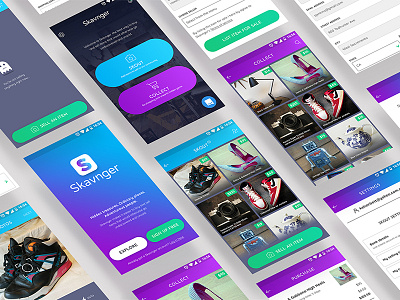 App screens android app gradient graphic design isometric ui ui design user interface ux