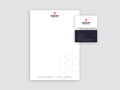 Prompt Solutions Stationery brand identity branding business card construction graphic design industrial letterhead safety signage stationery typography logo