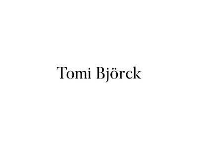 Tomi Björck logo brand identity branding chef logo entrepreneur graphic design logo logo design logotype minimal serif logo type typography