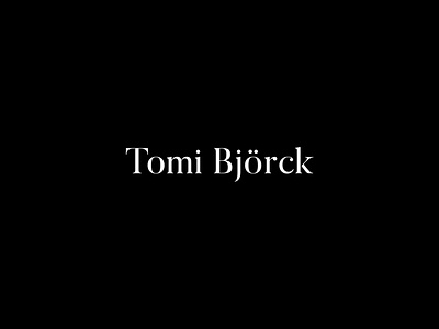 Tomi Björck logo brand identity branding chef logo entrepreneur graphic design logo logo design logotype minimal serif logo type typography