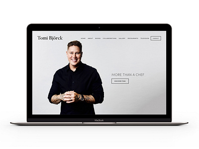 Tomi Björck website brand identity branding chef chef logo entrepreneur graphic design minimal squarespace ui ui design user interface web design website