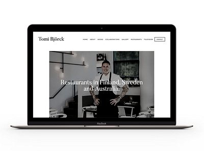 Tomi Björck website brand identity branding chef chef logo entrepreneur graphic design minimal squarespace ui ui design user interface web design website