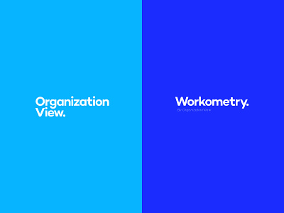 OrganizationView And Workometry logos brand family brand identity branding data analytics design graphic design hr logo logotype swiss design swiss style type typography wordmark
