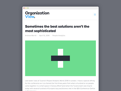 OrganizationView blog design