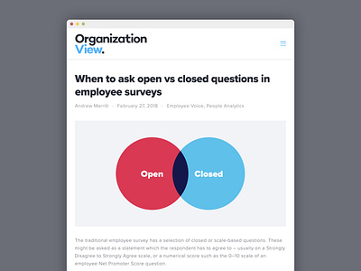 OrganizationView blog design