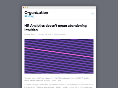 OrganizationView blog design