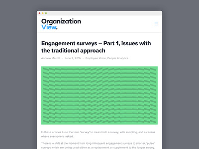 OrganizationView blog design