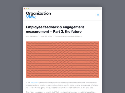 OrganizationView blog design