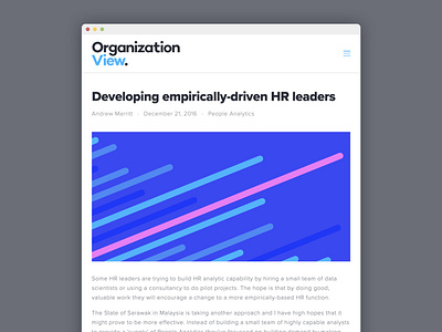 OrganizationView blog design