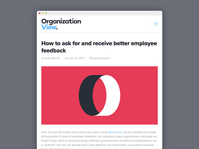 OrganizationView blog design