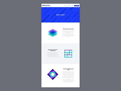 Workometry website abstract data analytics design geometric graphic design how it works hr pattern squarespace swiss design swiss style type typography ui ui design web web design website