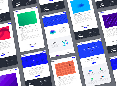 Workometry website screens abstract design geometric hr pattern squarespace type typography ui web website