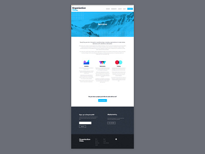 Organisation View website abstract design geometric hr mountains pattern services squarespace type typography ui web website