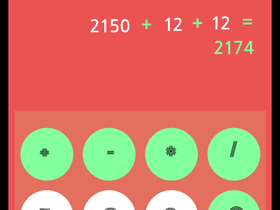 #dailyui #004" This is a simple calculator UI Design