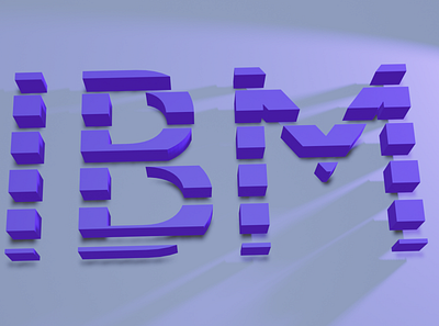Created Logo 3D IBM Logo 3d logo text typography