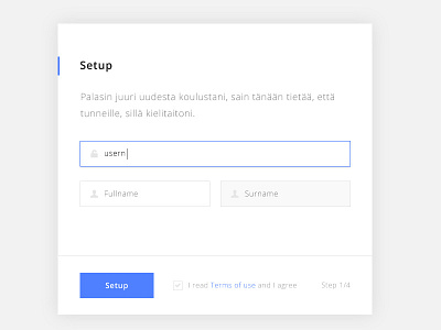 Setup flat minimalism setup ui