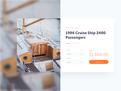 Product detail background blur clean detail orange product purchase yacht