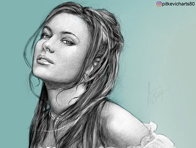 Fan art for playboy model Carmen Electra carmen carmen electra draw drawing fan art girl model playboy portrait sexy sketch