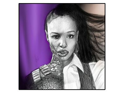 Fan art for Sisi Stringer (Mileena) - Mortal Kombat 2021 draw drawing fan art illustration kombat mortal mortal kombat portrait sisi sisi stringer sketch stringer