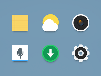 Icon_Newclearface_MX4_Part2 assistant camera download gear icon memo note setting theme voice weather
