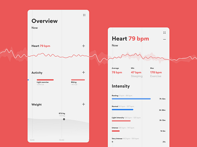 Fitness watch companion app app concept design fitness app heartbeat