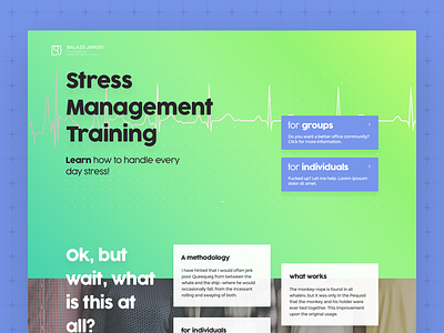 Stress Management Training website mockup