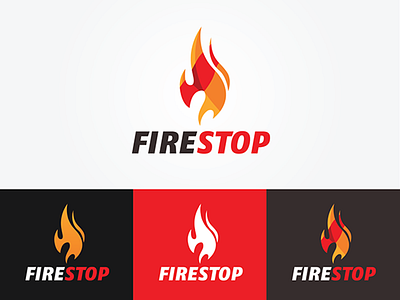 Firestop logo branding fire firestop logo stop