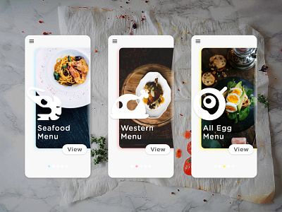 Food menu adobexd design icon ui ux