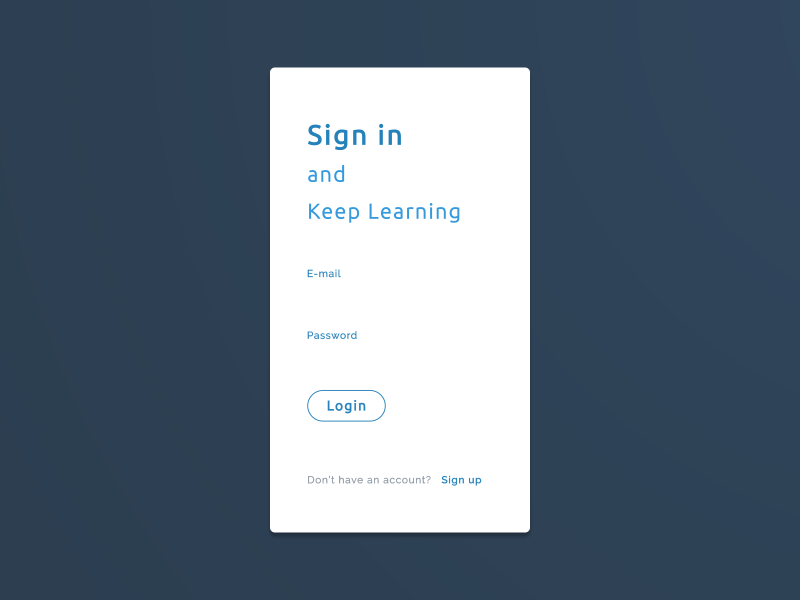 Daily UI #001 Sign in