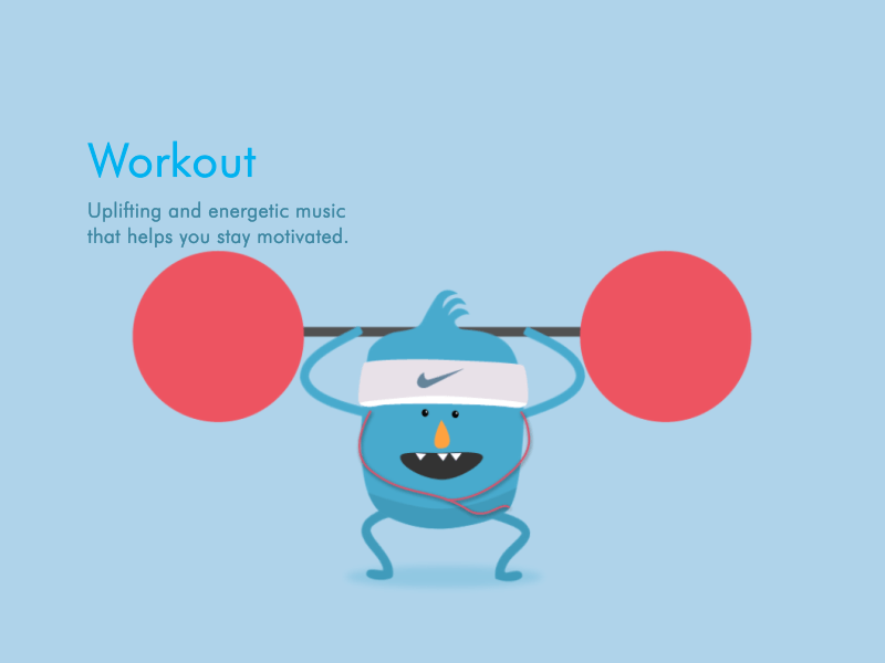 Workout and Music animation chain chainamation character duik music app workout