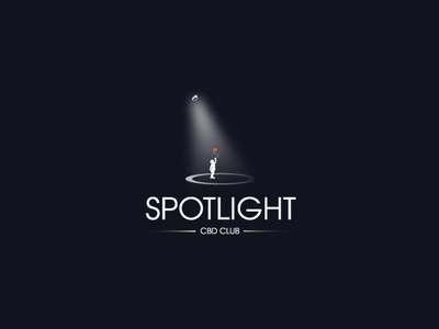 spotlight logo Design concept cbd child clean club light love modern spotlight