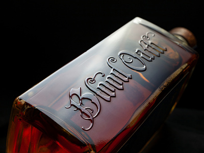 Blood Oath Bourbon - Embossed Glass bottle bourbon custom design embossing packaging spirits whiskey