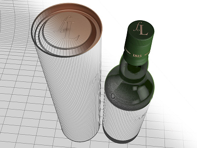 Laphroaig 3D Wireframe 3d packaging scotch whisky