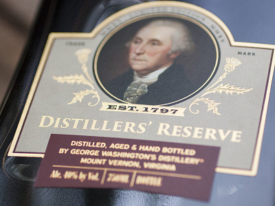 George Washington Whisky bottle label package whiskey whisky